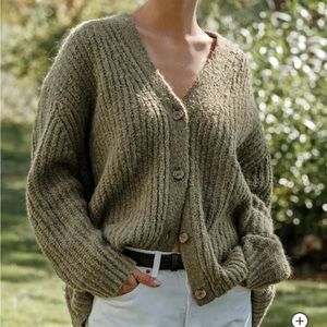 Jenni Kayne Cocoon Cardigan - olive, XS, like new
